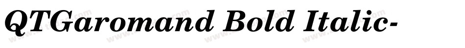 QTGaromand Bold Italic字体转换